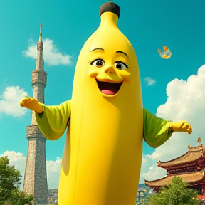 Een grote banaan uit china