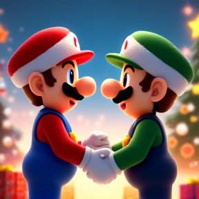 Luigi e Mário são amigos de Natal