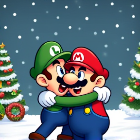 Luigi e Mário são amigos de Natal