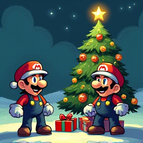 Luigi e Mário são amigos de Natal