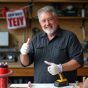 Thumbs Up in the Garage