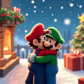 Luigi e Mário são amigos de Natal