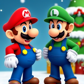 Luigi e Mário são amigos de Natal