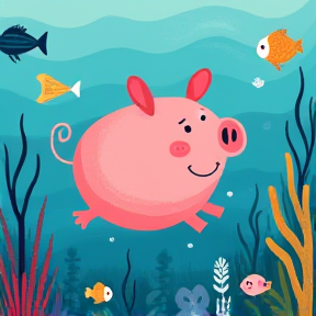 Sam the aquatic pig