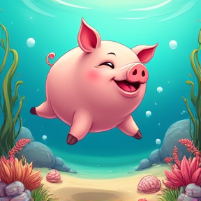 Sam the aquatic pig