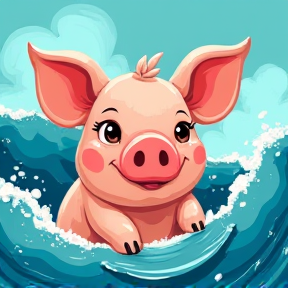 Sam the aquatic pig