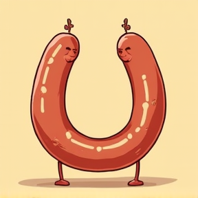 My weiners shaped like a horseshoe