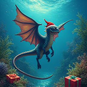 Dragon's Christmas in the Sea