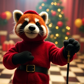 Little Red Panda’s Christmas Swing