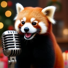 Little Red Panda’s Christmas Swing