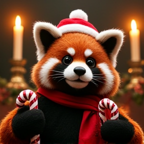 Little Red Panda’s Christmas Swing