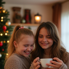 Sisters' Christmas Morning