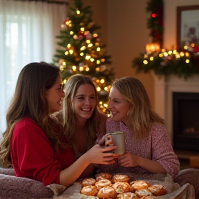 Christmas Morning Sisters