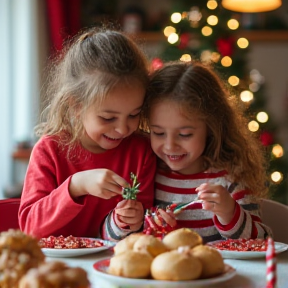 Christmas Morning Sisters