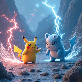 Glalie y Pikachu