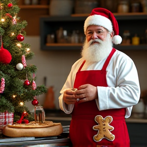 Santas in the kitchen