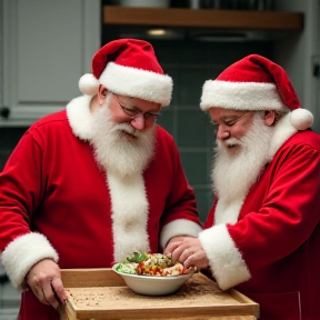 Santas in the kitchen