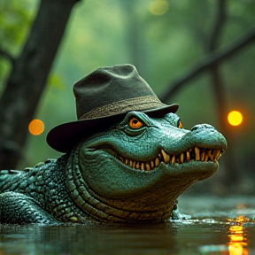 "Alphonse the Swamp-Green Gator"