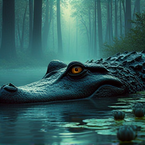 "Alphonse the Swamp-Green Gator"