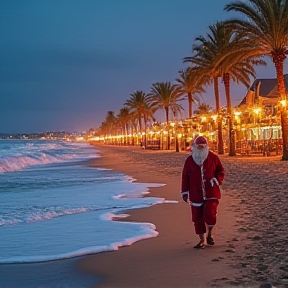 Playa y Navidad