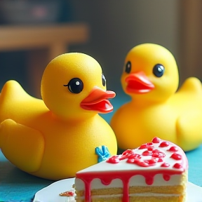 Die Ente und der Kuchen