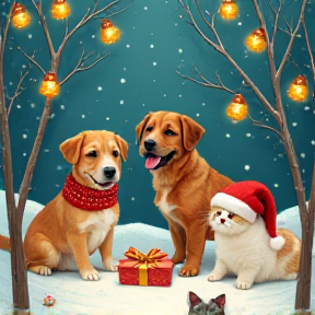 Jingle Bells mit Stimmen von Hund und Katze