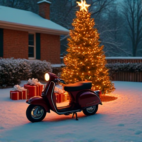 Mopeds unterm Weihnachtsbaum