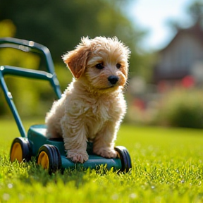 Mower vs puppy