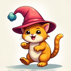 Chaton joue dans un chapeau