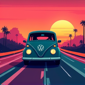 Driving in My Volkswagen