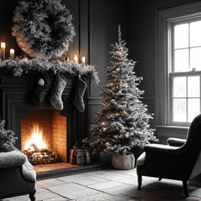 A Wintery Christmas By the Fireplace in an Austrian Family Home