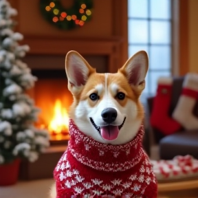 Hamilton the Christmas Corgi