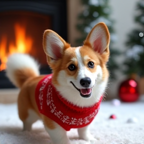 Hamilton the Christmas Corgi