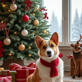 Hamilton the Christmas Corgi