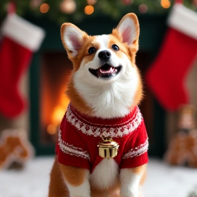 Hamilton the Christmas Corgi