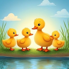 Five little ducks went out to play,