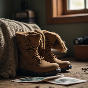 Boots on my bedroom floor