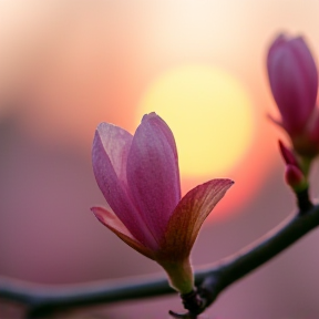 Der Tod einer Blume im Herbst und die Wiedergeburt im Frühjahr