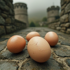 "Eggs on the Castle Wall"