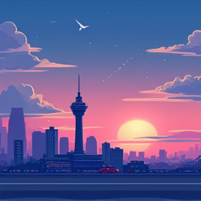 Skyline in Blue