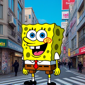 SpongeBob Rapping in Shibuya