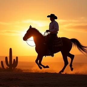 Riding the Wild Horse Cowboy Joe