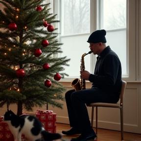 Jul på verken med kattene Kjell Vidar og Willy Jul