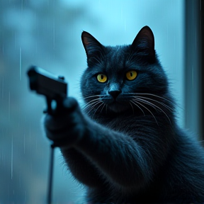 Cat with a Gun