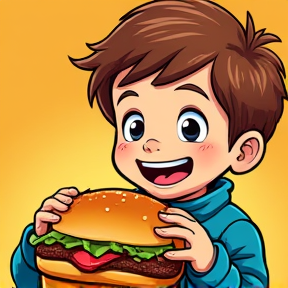 Little Boy AI Eats a Burger and Does a Backflip