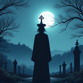 Moonlight Over the Graveyard