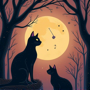 The Cat and the Moon