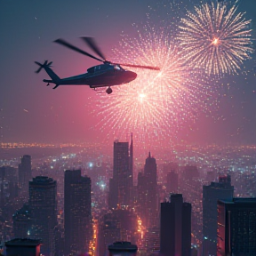 Helicopters on New Year's Eve