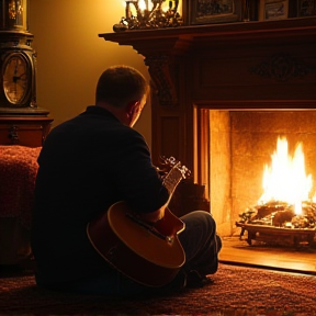 Shadows by the fireplace 