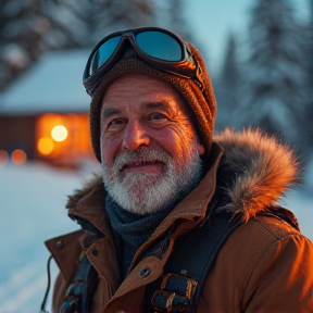 Papy Robert et son paramoteur à Noël